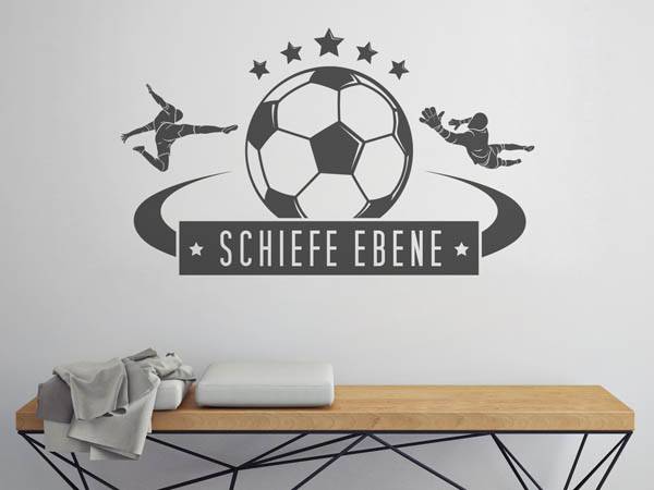 Wandtattoo Schiefe Ebene Fußball