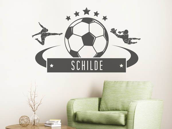 Wandtattoo Schilde Fußball