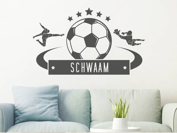Wandtattoo Schwaam Fußball