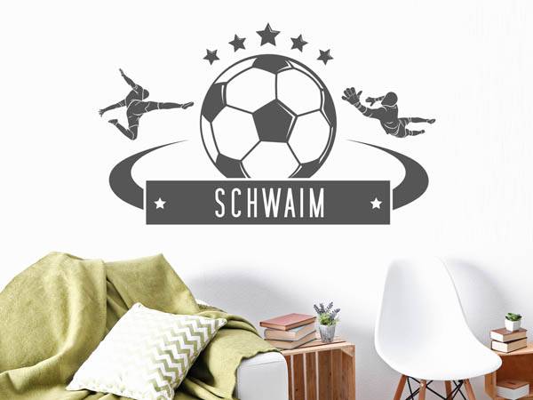 Wandtattoo Schwaim Fußball