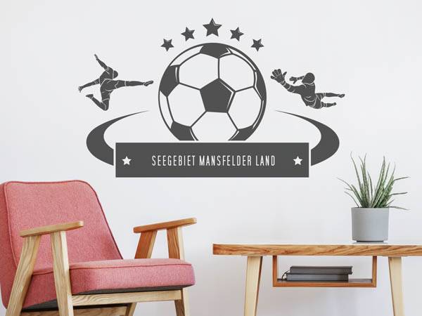 Wandtattoo Seegebiet Mansfelder Land Fußball