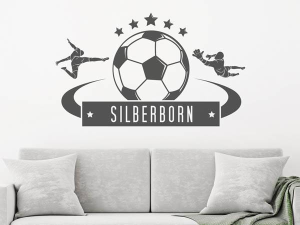 Wandtattoo Silberborn Fußball