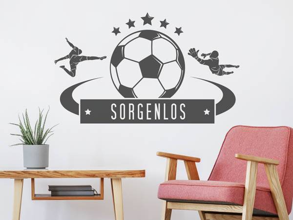 Wandtattoo Sorgenlos Fußball