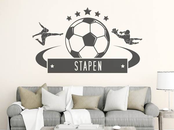 Wandtattoo Stapen Fußball
