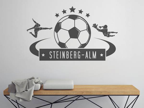 Wandtattoo Steinberg-Alm Fußball