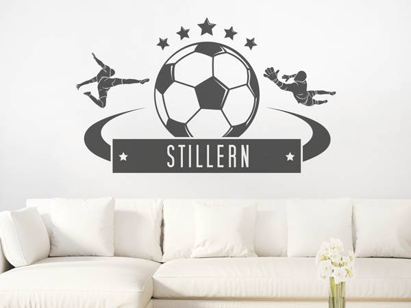Wandtattoo Stillern Fußball