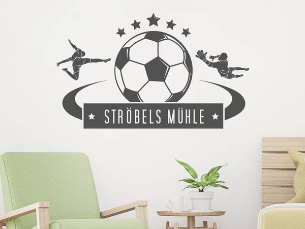 Wandtattoo Ströbels Mühle Fußball