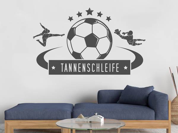 Wandtattoo Tannenschleife Fußball