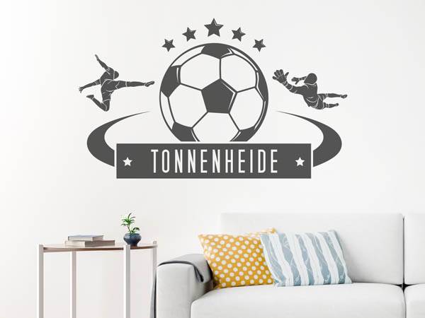 Wandtattoo Tonnenheide Fußball