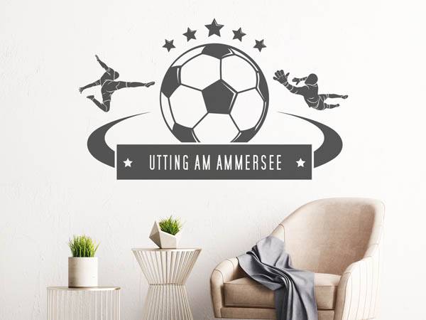 Wandtattoo Utting am Ammersee Fußball