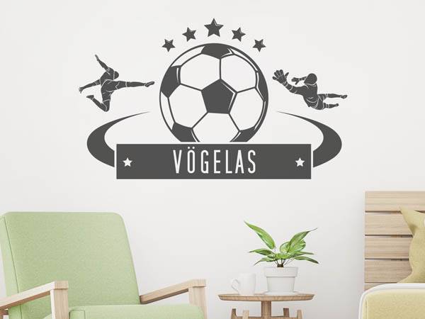 Wandtattoo Vögelas Fußball