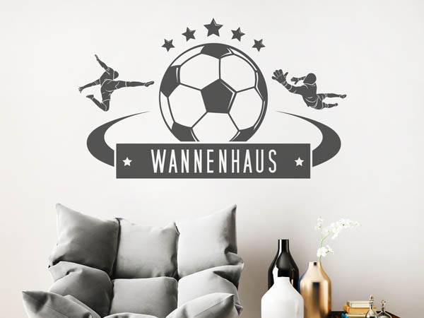 Wandtattoo Wannenhaus Fußball