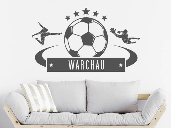 Wandtattoo Warchau Fußball