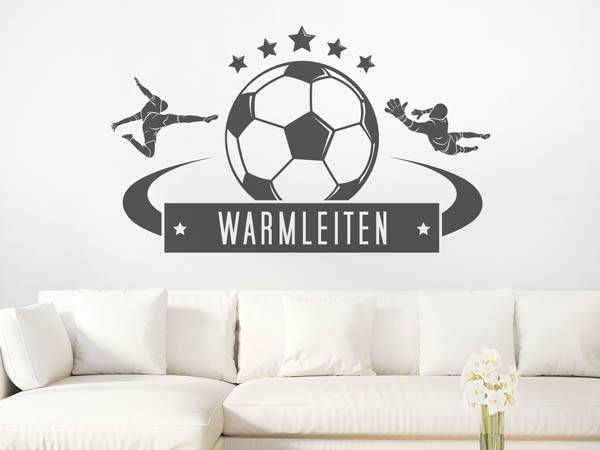 Wandtattoo Warmleiten Fußball