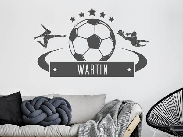 Wandtattoo Wartin Fußball