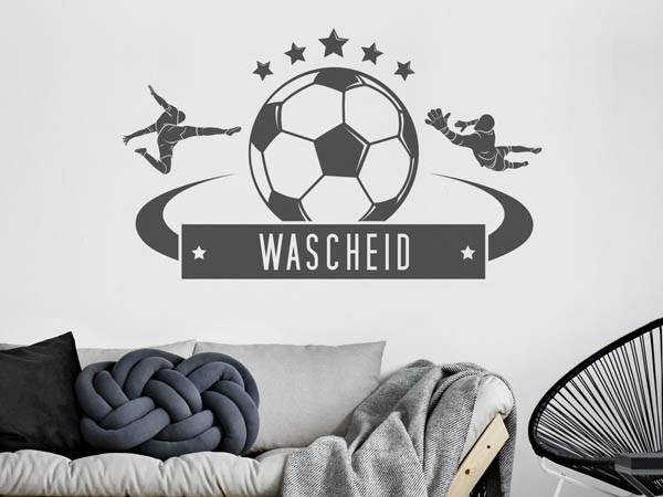 Wandtattoo Wascheid Fußball