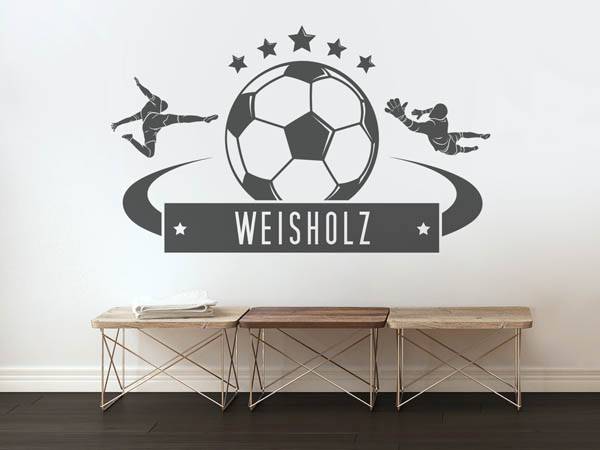 Wandtattoo Weisholz Fußball