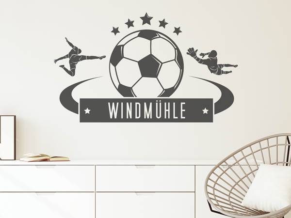Wandtattoo Windmühle Fußball