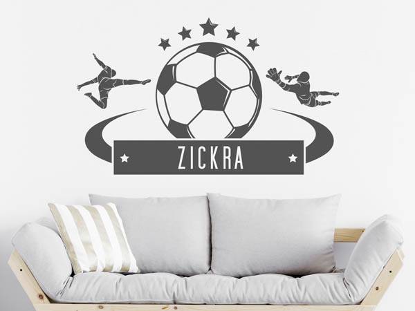 Wandtattoo Zickra Fußball