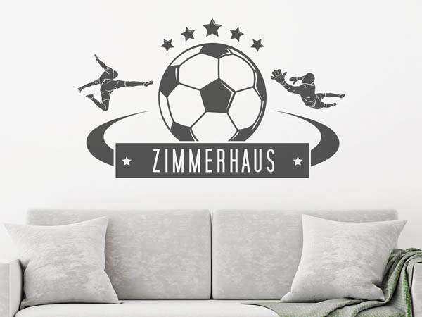 Wandtattoo Zimmerhaus Fußball