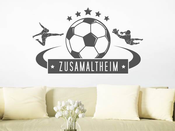 Wandtattoo Zusamaltheim Fußball