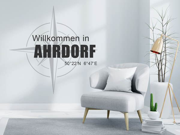 Wandtattoo Willkommen in Ahrdorf mit den Koordinaten 50°22'N 6°47'E