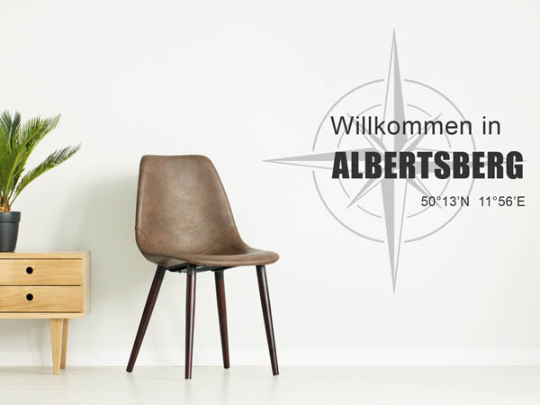 Wandtattoo Willkommen in Albertsberg mit den Koordinaten 50°13'N 11°56'E