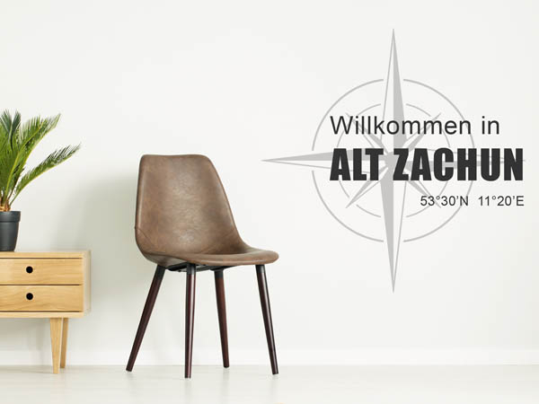 Wandtattoo Willkommen in Alt Zachun mit den Koordinaten 53°30'N 11°20'E