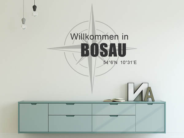 Wandtattoo Willkommen in Bosau mit den Koordinaten 54°6'N 10°31'E