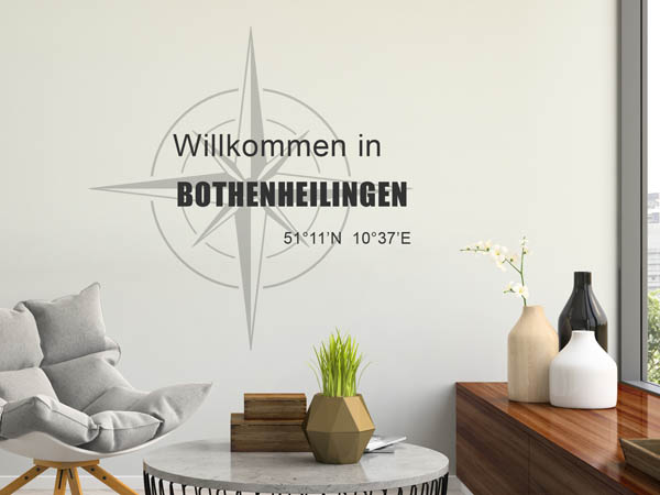 Wandtattoo Willkommen in Bothenheilingen mit den Koordinaten 51°11'N 10°37'E