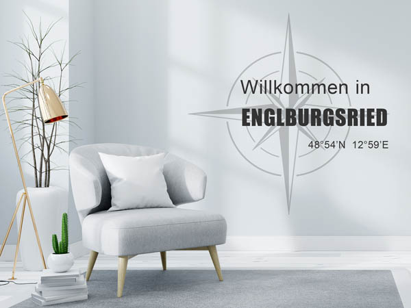 Wandtattoo Willkommen in Englburgsried mit den Koordinaten 48°54'N 12°59'E