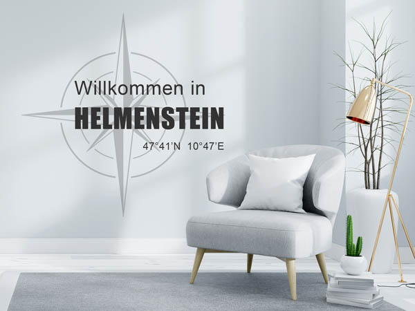 Wandtattoo Willkommen in Helmenstein mit den Koordinaten 47°41'N 10°47'E