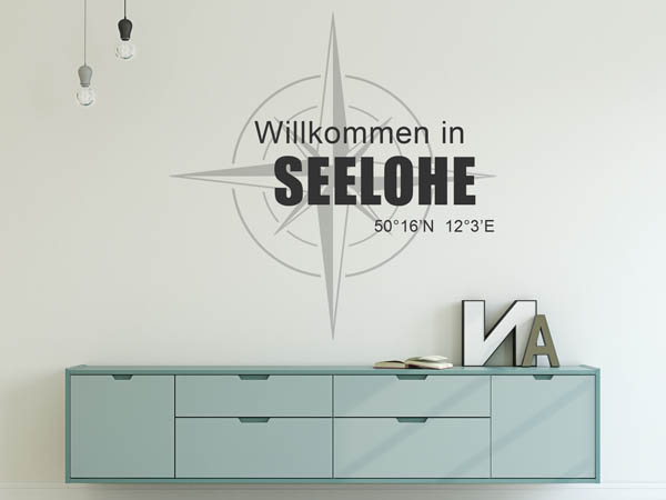 Wandtattoo Willkommen in Seelohe mit den Koordinaten 50°16'N 12°3'E