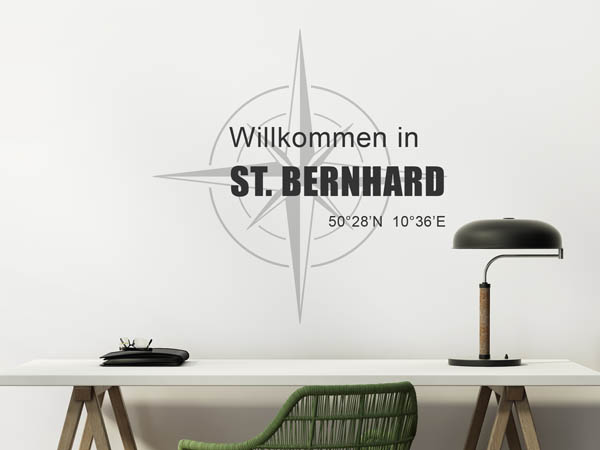 Wandtattoo Willkommen in St. Bernhard mit den Koordinaten 50°28'N 10°36'E