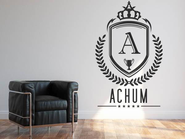 Wandtattoo Achum Wappen