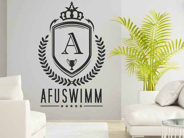 Wandtattoo Afuswimm Wappen