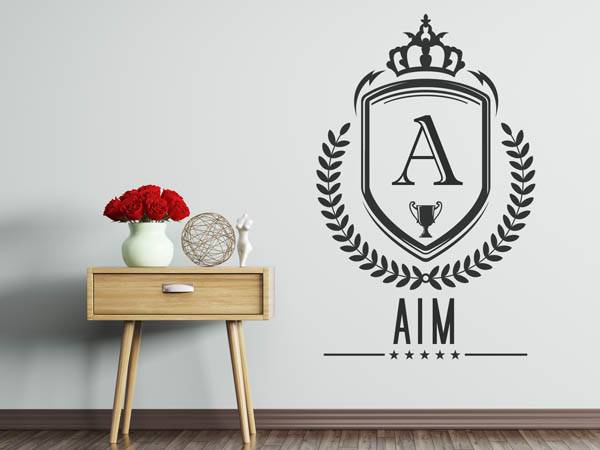 Wandtattoo Aim Wappen