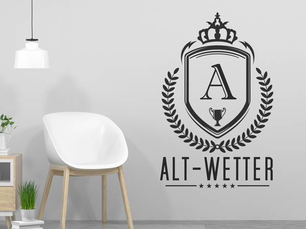 Wandtattoo Alt-Wetter Wappen