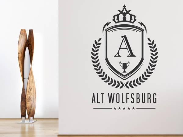 Wandtattoo Alt Wolfsburg Wappen
