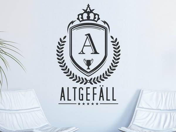 Wandtattoo Altgefäll Wappen