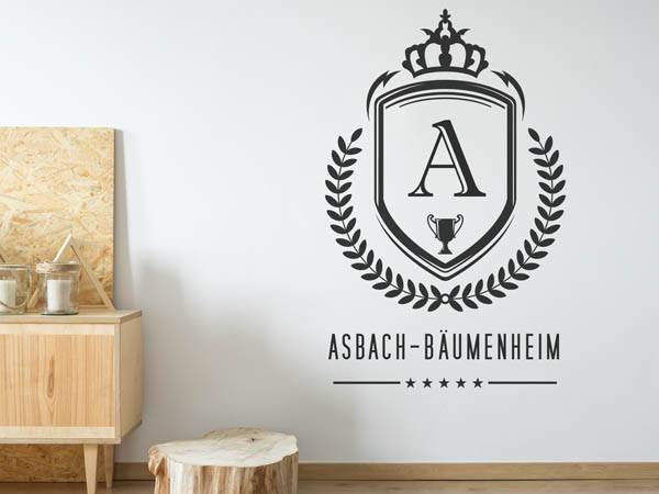 Wandtattoo Asbach-Bäumenheim Wappen