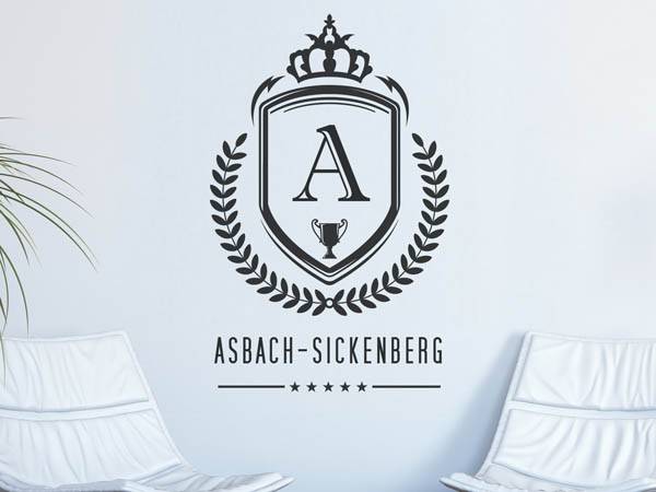 Wandtattoo Asbach-Sickenberg Wappen