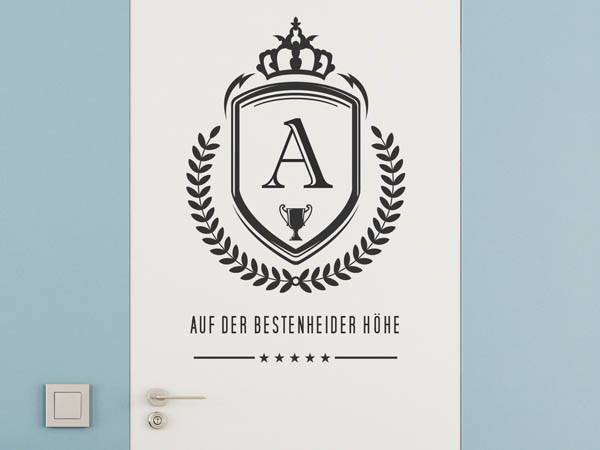 Wandtattoo Auf der Bestenheider Höhe Wappen