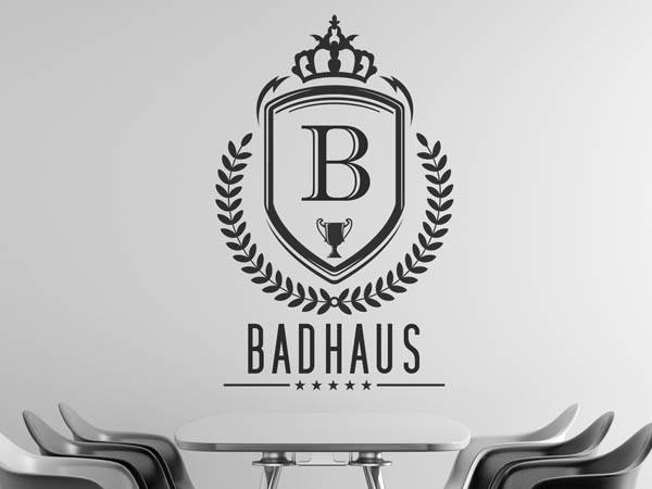 Wandtattoo Badhaus Wappen