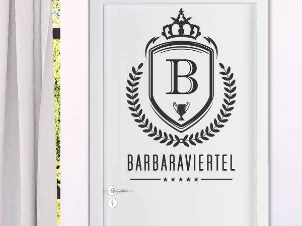 Wandtattoo Barbaraviertel Wappen