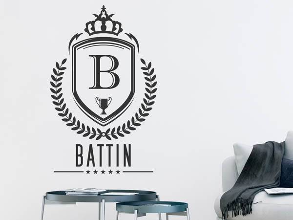 Wandtattoo Battin Wappen
