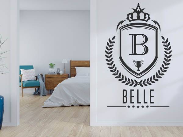 Wandtattoo Belle Wappen