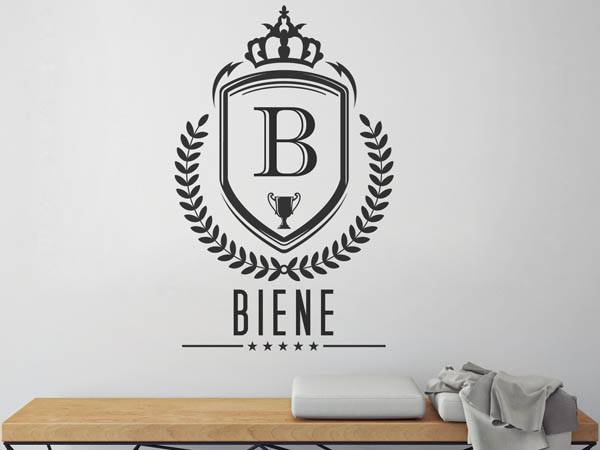 Wandtattoo Biene Wappen