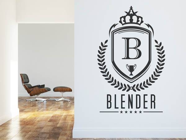 Wandtattoo Blender Wappen