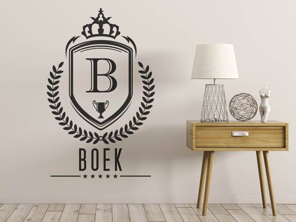 Wandtattoo Boek Wappen
